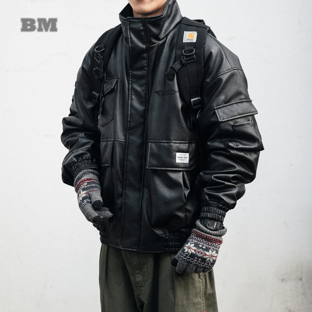 Осенне-зимние тяжелые американские мотоциклетные кожаные куртки высокого качества Корейская уличная одежда мягкое пальто Топ в стиле Хара...
Осенне-зимние тяжелые американские мотоциклетные кожаные куртки высокого качества Корейская уличная одежда мягкое пальто Топ в стиле Хара...