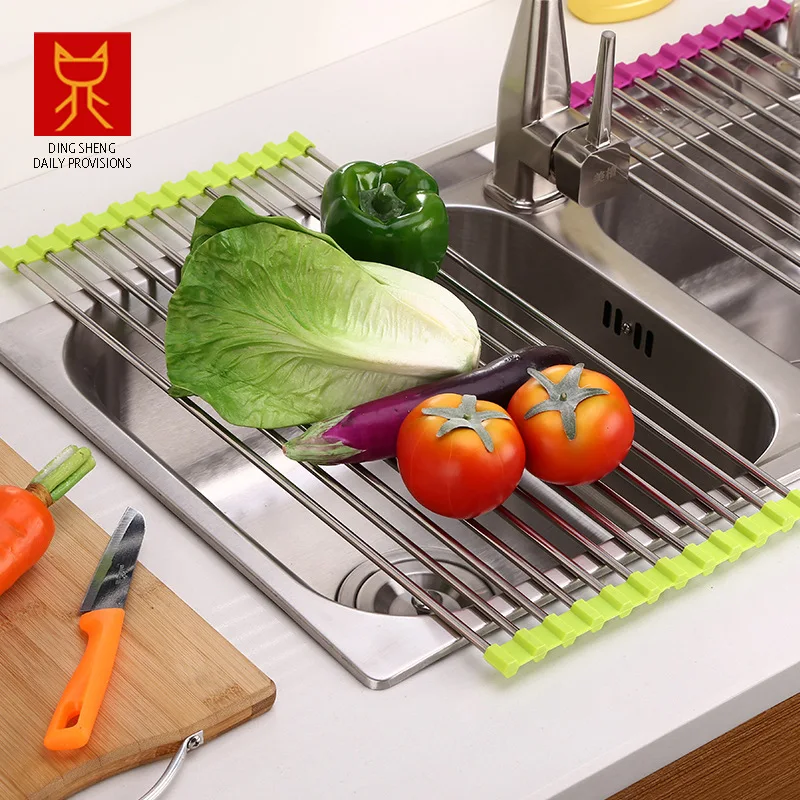 Sink Foldable Rack Stainless Steel Storage Rack Plate Cutlery Filter Kitchen Accessories Filter Water Colanders Strainers
Sink Foldable Rack Stainless Steel Storage Rack Plate Cutlery Filter Kitchen Accessories Filter Water Colanders Strainers