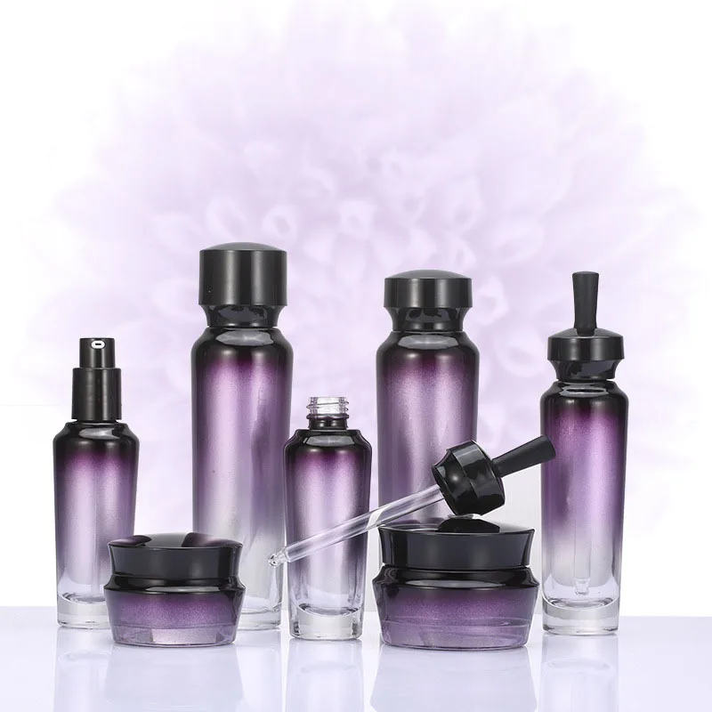 Glass Pump Bottle 35ml-100ml Dropper Empty Cosmetic Containers Lotion Jars Travel Purple Gradient Ramp Pump Bottle Perfume Jars
Glass Pump Bottle 35ml-100ml Dropper Empty Cosmetic Containers Lotion Jars Travel Purple Gradient Ramp Pump Bottle Perfume Jars