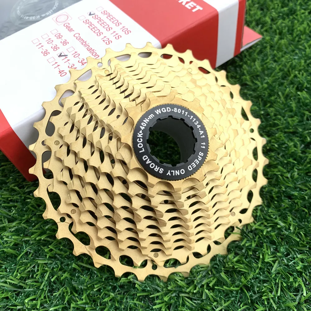 SROAD RoadBike SLR2 Cassette Golden 11 Speed 11-25T/28T/32T/34T CNC Bike Freewheel 11V K7 Sprocket Fit Shimano R9100 SRAM RED
SROAD RoadBike SLR2 Cassette Golden 11 Speed 11-25T/28T/32T/34T CNC Bike Freewheel 11V K7 Sprocket Fit Shimano R9100 SRAM RED