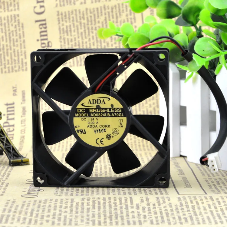 Оригинальный двухпроводной инверторный вентилятор ADDA AD0824LB A70GL 8025 8 см 24 в 0
