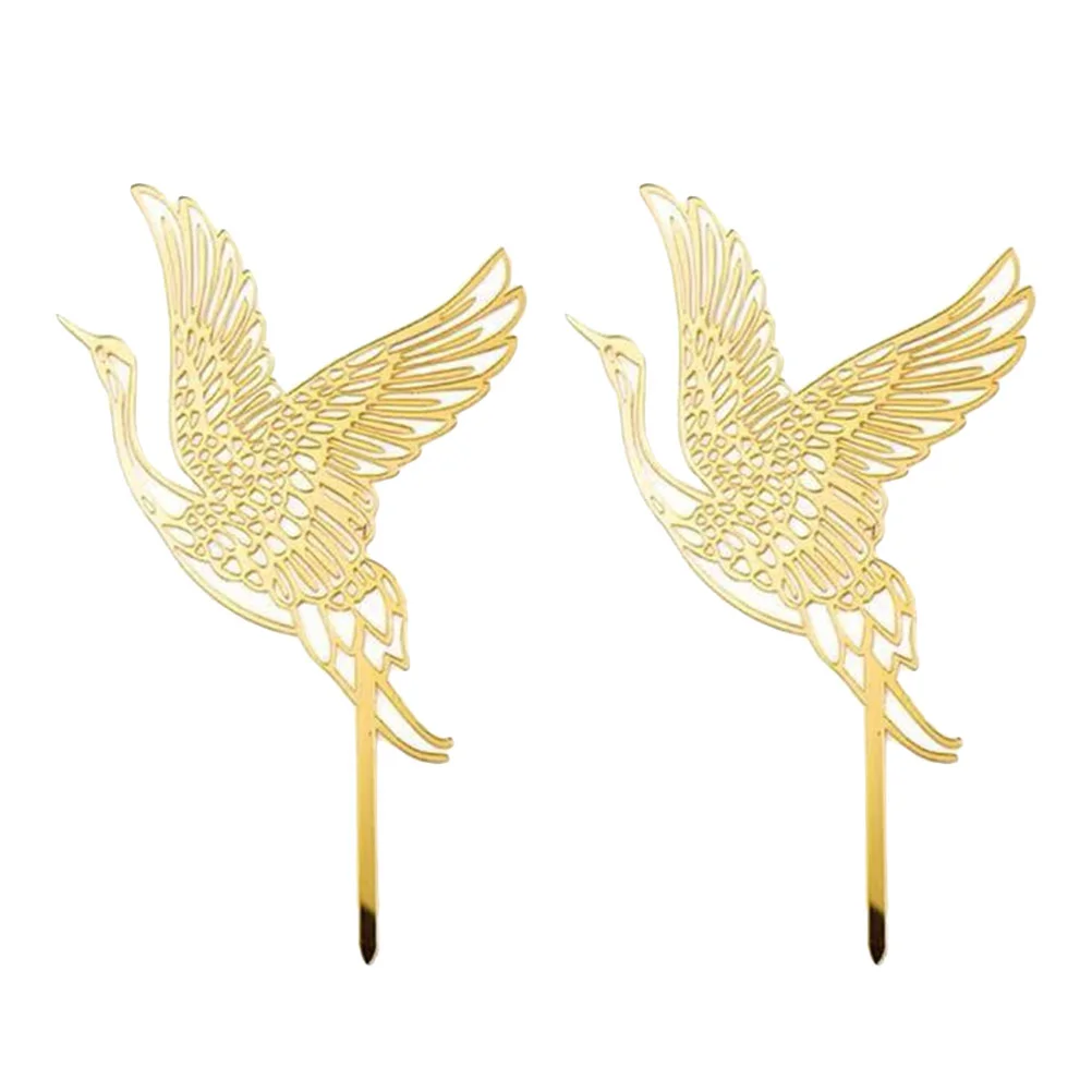 5 Pcs Chinese Style Crane Shaped Cake Topper Exquisite Acrylic Dessert Decoration for Party Festival (Golden) 
5 Pcs Chinese Style Crane Shaped Cake Topper Exquisite Acrylic Dessert Decoration for Party Festival (Golden)