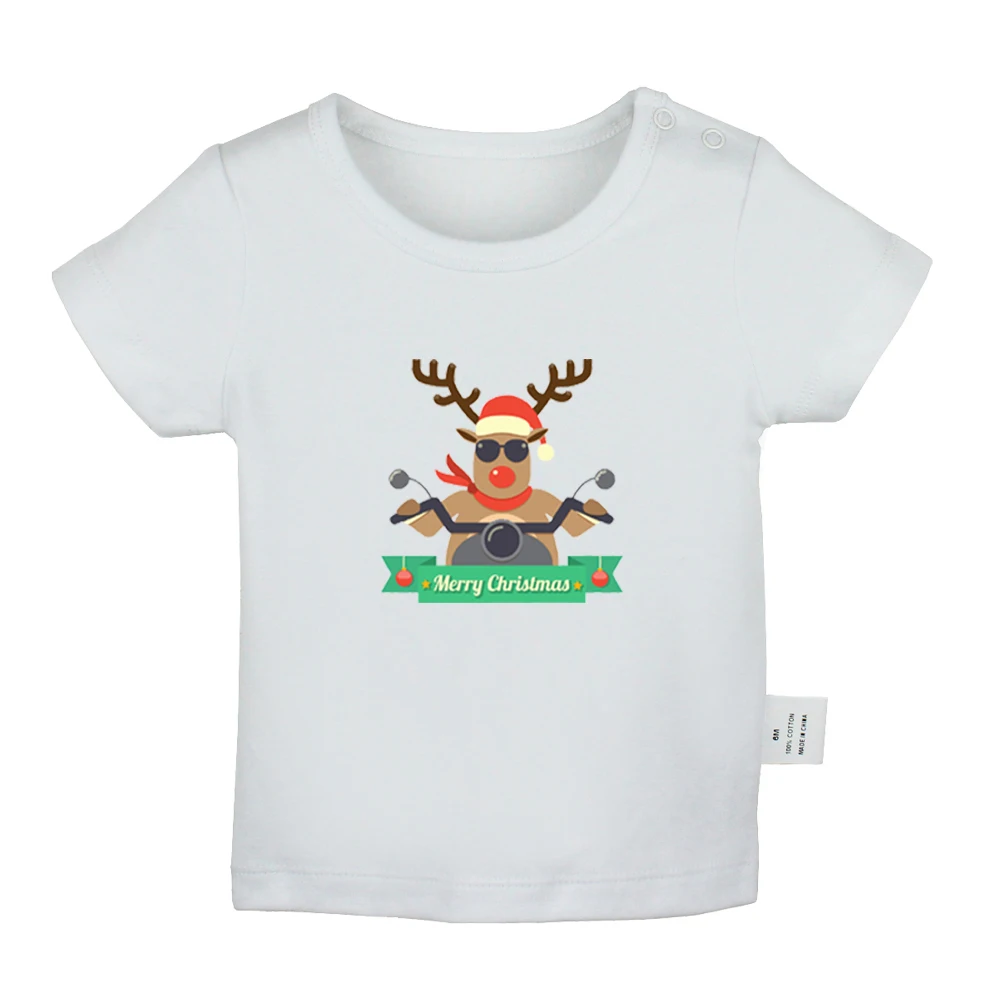 Три милых рождественских детских футболки с рисунком на Рождество для