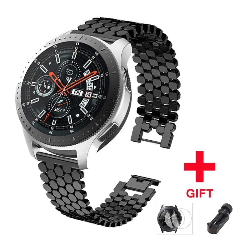 Браслет из нержавеющей стали для samsung galaxy watch 46 мм S3 frontier 22 ремешок huawei gt huami amazfit