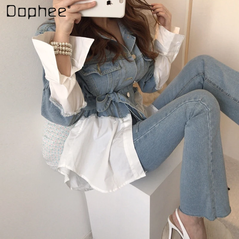 2021 новая весенняя одежда в Корейском стиле рубашка с аккуратными швами светильник имитированные джинсы Двойка обхват талии-регулируемых ш...
2021 новая весенняя одежда в Корейском стиле рубашка с аккуратными швами светильник имитированные джинсы Двойка обхват талии-регулируемых ш...