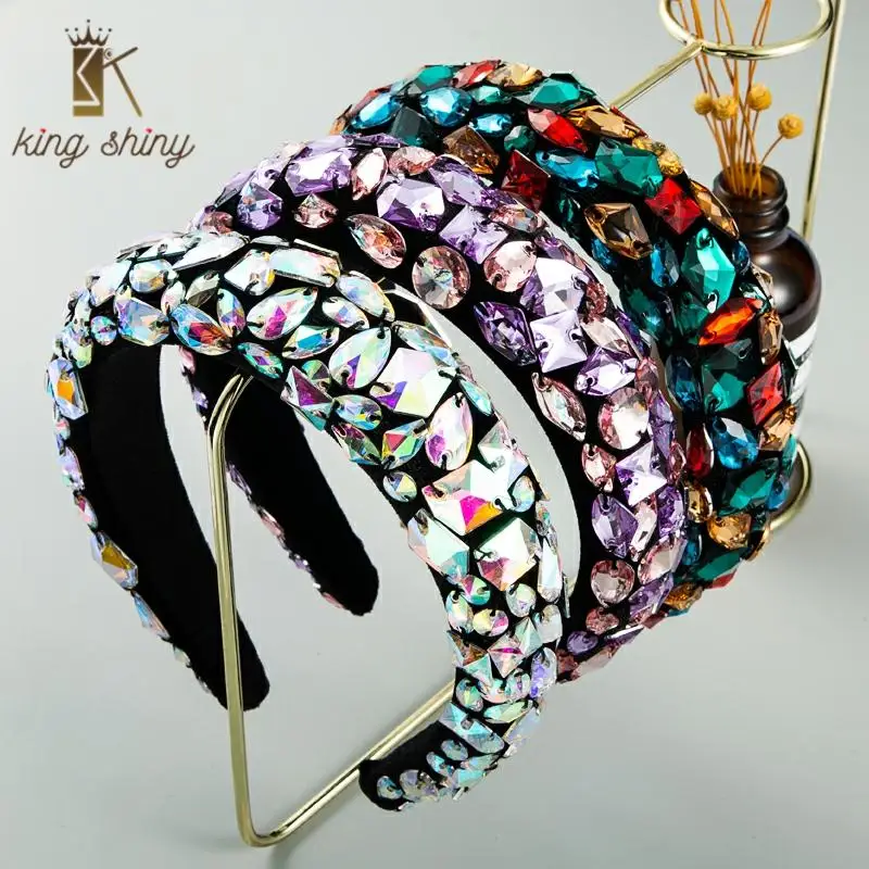 Za Brand Delicate Shiny Geometric Crystal Headnband Luxurious Hand Made Thick Sponge Hair Band Bride Wedding Party Hair Jewelry
Za Brand Delicate Shiny Geometric Crystal Headnband Luxurious Hand Made Thick Sponge Hair Band Bride Wedding Party Hair Jewelry