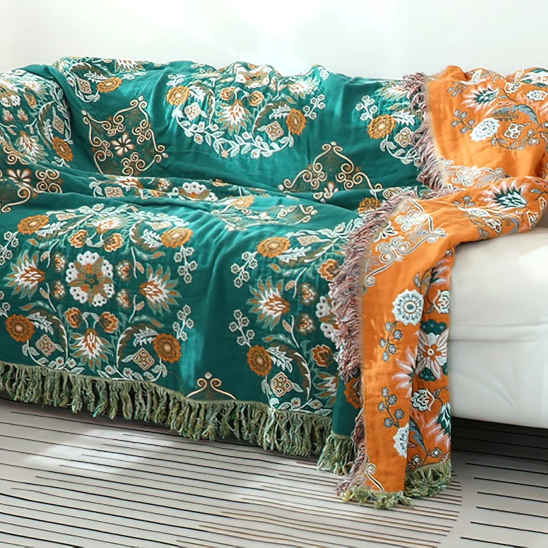 Multi-function Northern All Cotton Flower Living Room Coverlet Travel Breathable Chic Throw Blanket Nap Sofa Cover Towel Quilt
Multi-function Northern All Cotton Flower Living Room Coverlet Travel Breathable Chic Throw Blanket Nap Sofa Cover Towel Quilt