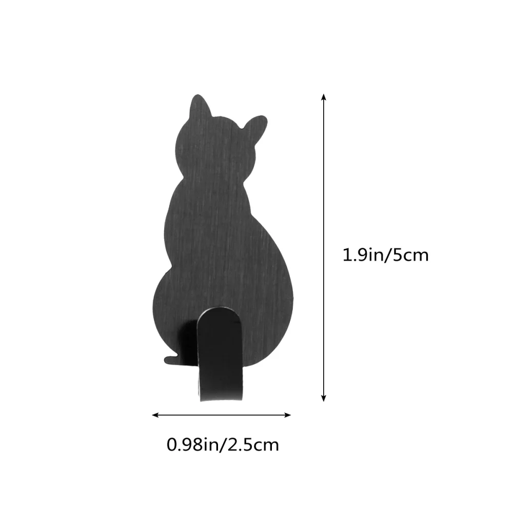 8pcs Creative Sticky Hooks Cat Shaped Nail Free Stainless Steel Hooks Adhesive Towel Coat Wall Mounted Hooks Decoration (Grey)
8pcs Creative Sticky Hooks Cat Shaped Nail Free Stainless Steel Hooks Adhesive Towel Coat Wall Mounted Hooks Decoration (Grey)