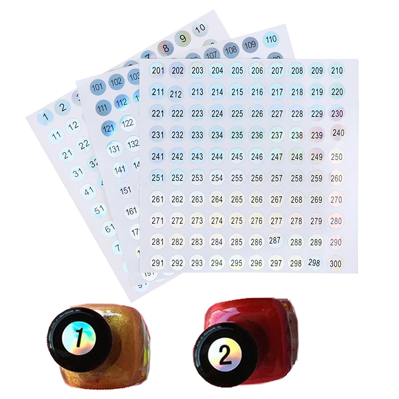 3 Sheets Waterproof Number 1-300 Laser Labels Stickers Nail Polish Lipstick Number Tags
3 Sheets Waterproof Number 1-300 Laser Labels Stickers Nail Polish Lipstick Number Tags