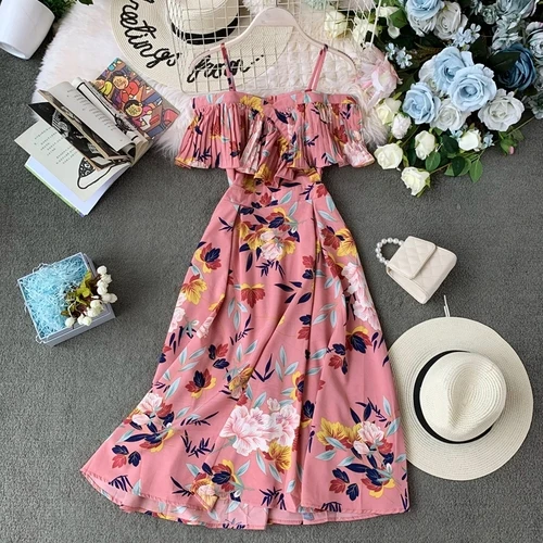 Floral Print Women Dress New Slash Necj Sleeveless Chiffon Summer 2020 Sexy Korean Backless Female Dresses
Floral Print Women Dress New Slash Necj Sleeveless Chiffon Summer 2020 Sexy Korean Backless Female Dresses