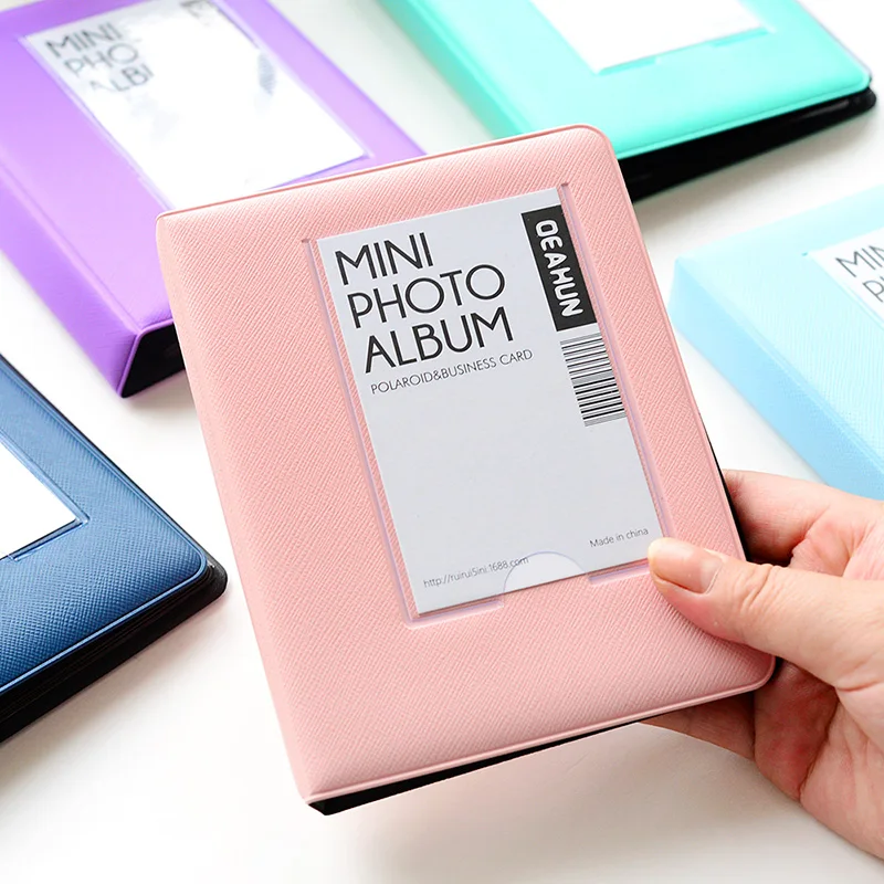 

3inch Mini Photo Album 64Pockets Instant Polaroid Picture Business Card Case for Fujifilm Instax Mini Film 7s 8 25 50s 90