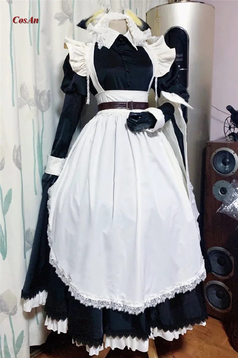 

Hot Game Arknights Kaltsit Cosplay Costume Lovely Elegant Maid Outfit Unisex Activity Party Role Play Clothing Custom-Make Any