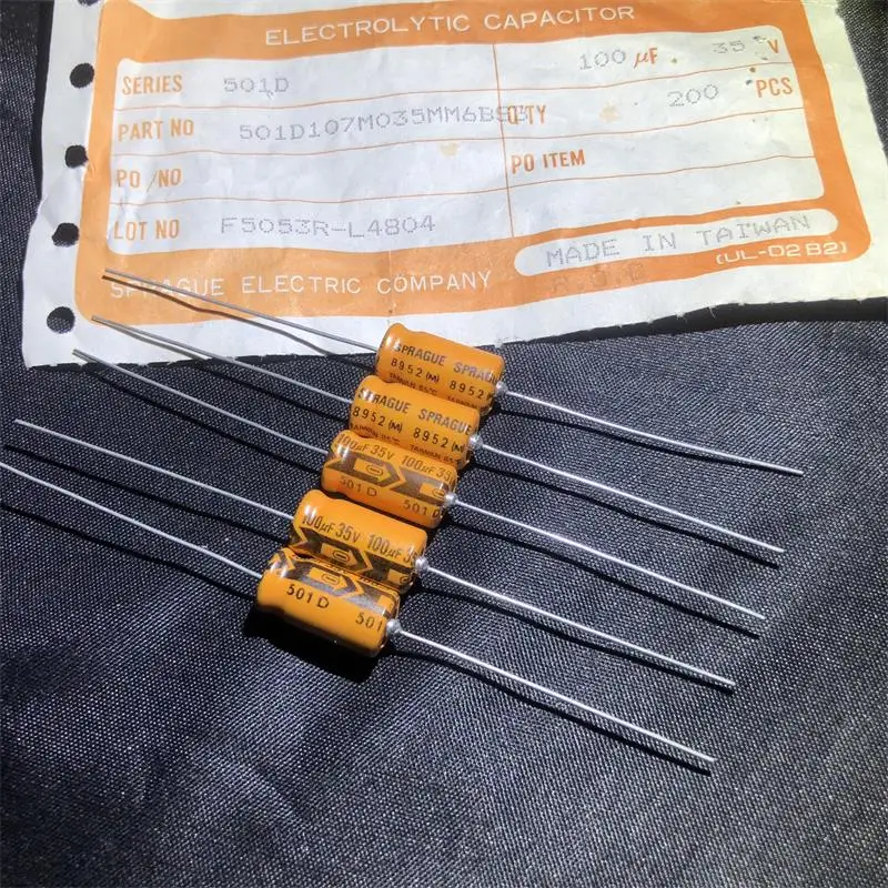 Imported capacitor electronic 501d series 100uf35vdc fever axial cathode electrolytic capacitor
Imported capacitor electronic 501d series 100uf35vdc fever axial cathode electrolytic capacitor