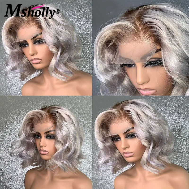 Colored Human Hair Wigs Short Bob Ombre Platinum Blonde Wavy Wigs Pre-Plucked Glueless Remy Brazilian Hair Wigs For Black Women
Colored Human Hair Wigs Short Bob Ombre Platinum Blonde Wavy Wigs Pre-Plucked Glueless Remy Brazilian Hair Wigs For Black Women