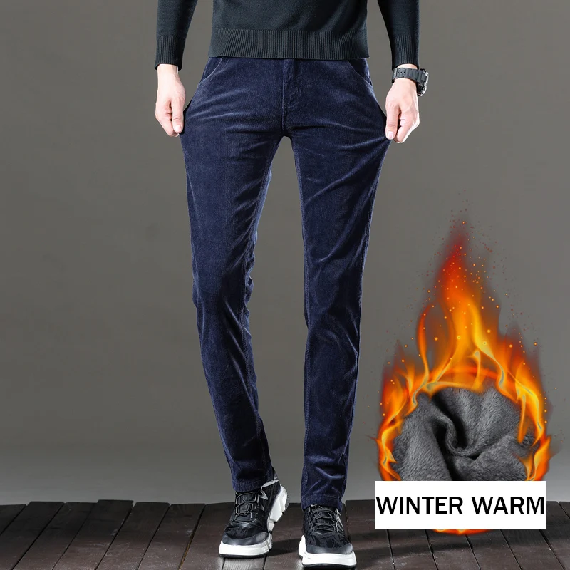 Autumn Winter Newly Designer Men Jeans Slim Fit Elastic Casual Corduroy Pants Fashion Winter Velvet Warm Smart Business Trousers
Autumn Winter Newly Designer Men Jeans Slim Fit Elastic Casual Corduroy Pants Fashion Winter Velvet Warm Smart Business Trousers