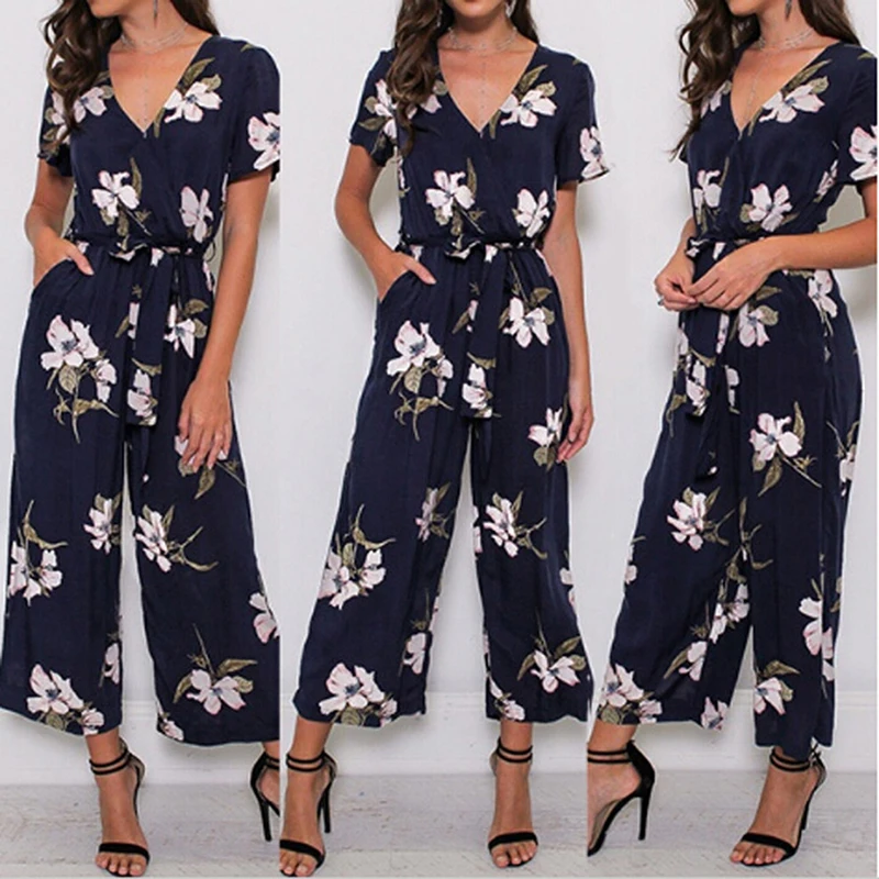 Sexy Vintage Fashion Slim Women Jumpsuit Short Sleeve Print Casual Bodysuit Ladies Romper Long Jumpsuit Plus Size 5XL
Sexy Vintage Fashion Slim Women Jumpsuit Short Sleeve Print Casual Bodysuit Ladies Romper Long Jumpsuit Plus Size 5XL
