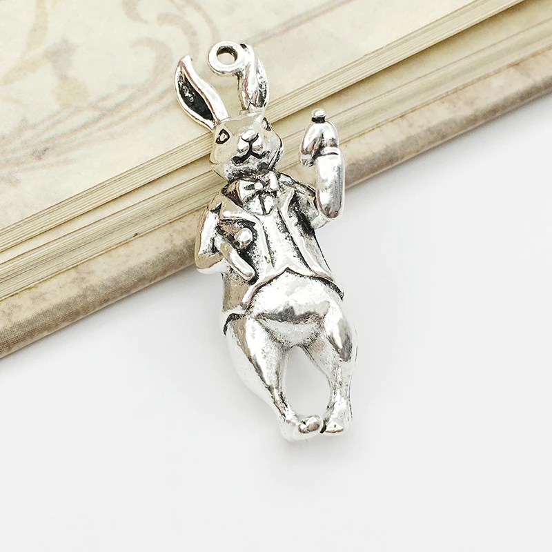 5pcs Alice Rabbit Charms 14mm x 36mm DIY Jewelry Making Pendant antique silver color
5pcs Alice Rabbit Charms 14mm x 36mm DIY Jewelry Making Pendant antique silver color