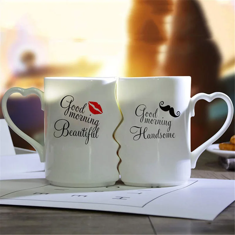 TEENRA 2Pcs/Set Ceramic Couple Cup Set Coffee Kissing Mug Creative Valentines's Day Coffee Beer Tea Kisses Cup
TEENRA 2Pcs/Set Ceramic Couple Cup Set Coffee Kissing Mug Creative Valentines's Day Coffee Beer Tea Kisses Cup