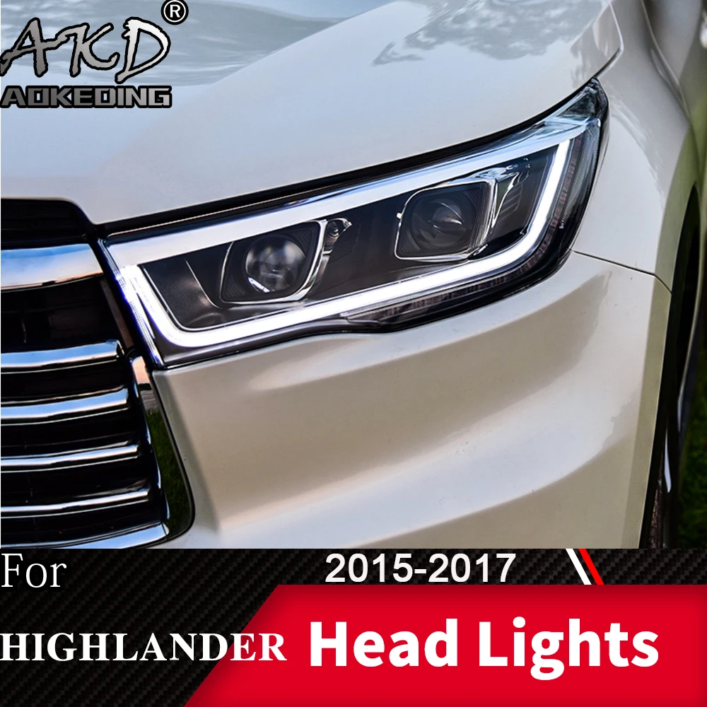 Head Lamp For Highlander 2015-2017 Headlights Fog Lights Day Running Light DRL H7 LED Bi Xenon Bulb Kluger Car Accessory
Head Lamp For Highlander 2015-2017 Headlights Fog Lights Day Running Light DRL H7 LED Bi Xenon Bulb Kluger Car Accessory