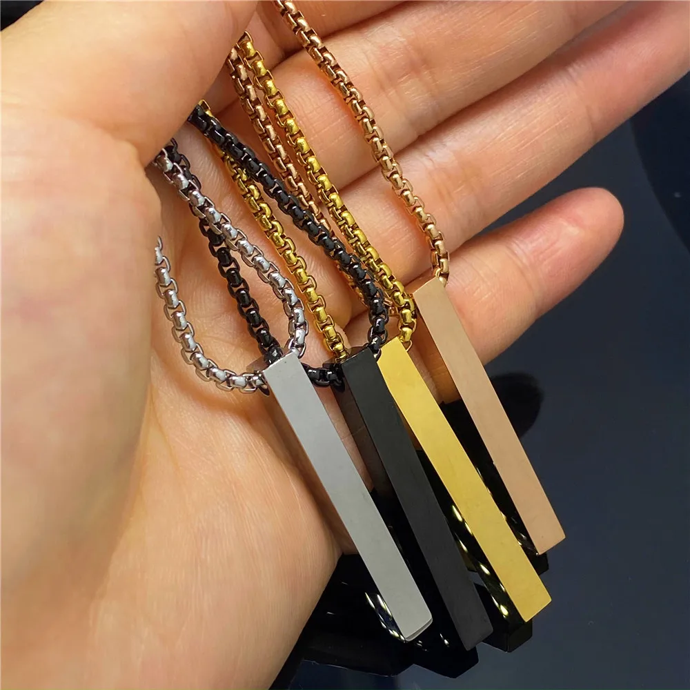 Four Sides Engraving Personalized Square Bar Custom Name Necklace Stainless Steel Pendant Choker Women/Men Lover Gift Jewelry
Four Sides Engraving Personalized Square Bar Custom Name Necklace Stainless Steel Pendant Choker Women/Men Lover Gift Jewelry