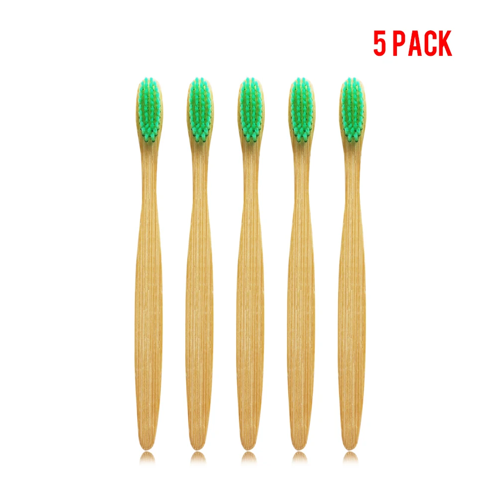 5 Pack Green 100% Bamboo Made Toothbrush Wood toothbrush Novelty Bamboo soft-bristle Adult Soft Toothbrush
5 Pack Green 100% Bamboo Made Toothbrush Wood toothbrush Novelty Bamboo soft-bristle Adult Soft Toothbrush