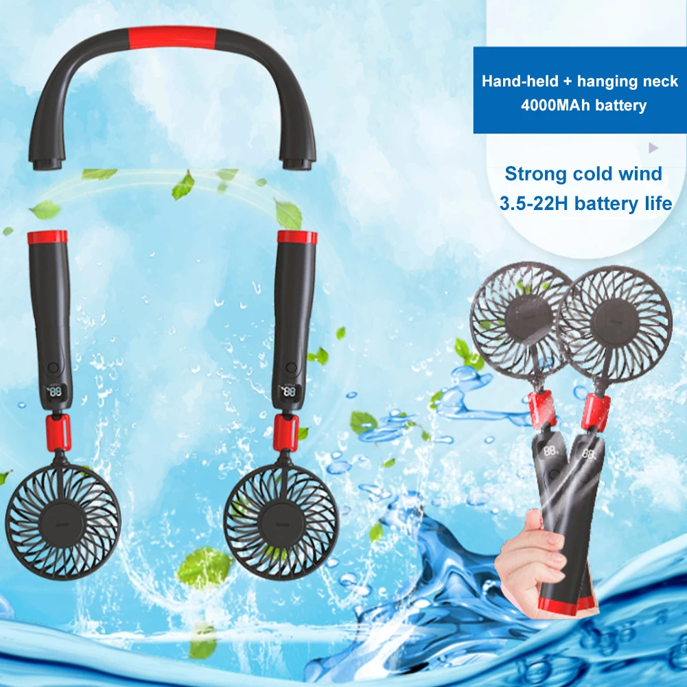 USB portable fan cold fan hands free neck fan hanging rechargeable mini sports fan 3-speed adjustable neck dual fan Home Office
USB portable fan cold fan hands free neck fan hanging rechargeable mini sports fan 3-speed adjustable neck dual fan Home Office