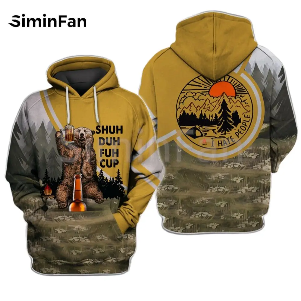 Mens 3D Print Hoodies Bear Beer I Hate People Camping Unisex Casual Sweatshirt Harajuku Pullover Women Tracksuits Outwear Jacket
Mens 3D Print Hoodies Bear Beer I Hate People Camping Unisex Casual Sweatshirt Harajuku Pullover Women Tracksuits Outwear Jacket