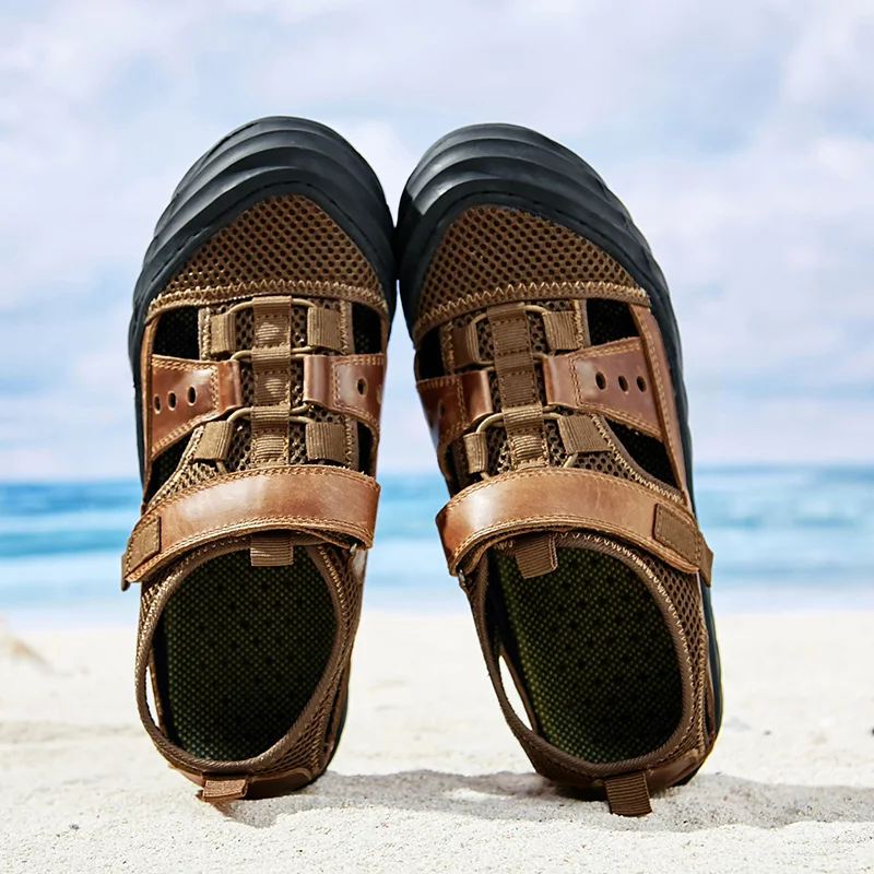 UEXIA Summer Men Sandals Leather Roman Beach Casual Shoes Breathable Comfortable Footwear Walking Handmade Outdoor Size 38-44
UEXIA Summer Men Sandals Leather Roman Beach Casual Shoes Breathable Comfortable Footwear Walking Handmade Outdoor Size 38-44