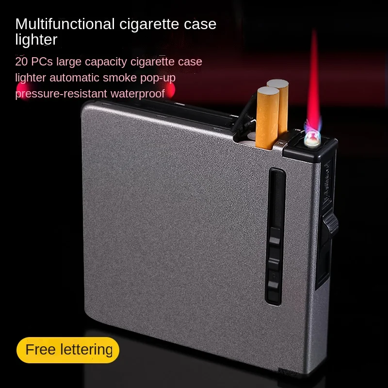 Cigarette box 20-piece male portable automatic pop-up cigarette and windproof lighter one creative personality cigarette box
Cigarette box 20-piece male portable automatic pop-up cigarette and windproof lighter one creative personality cigarette box