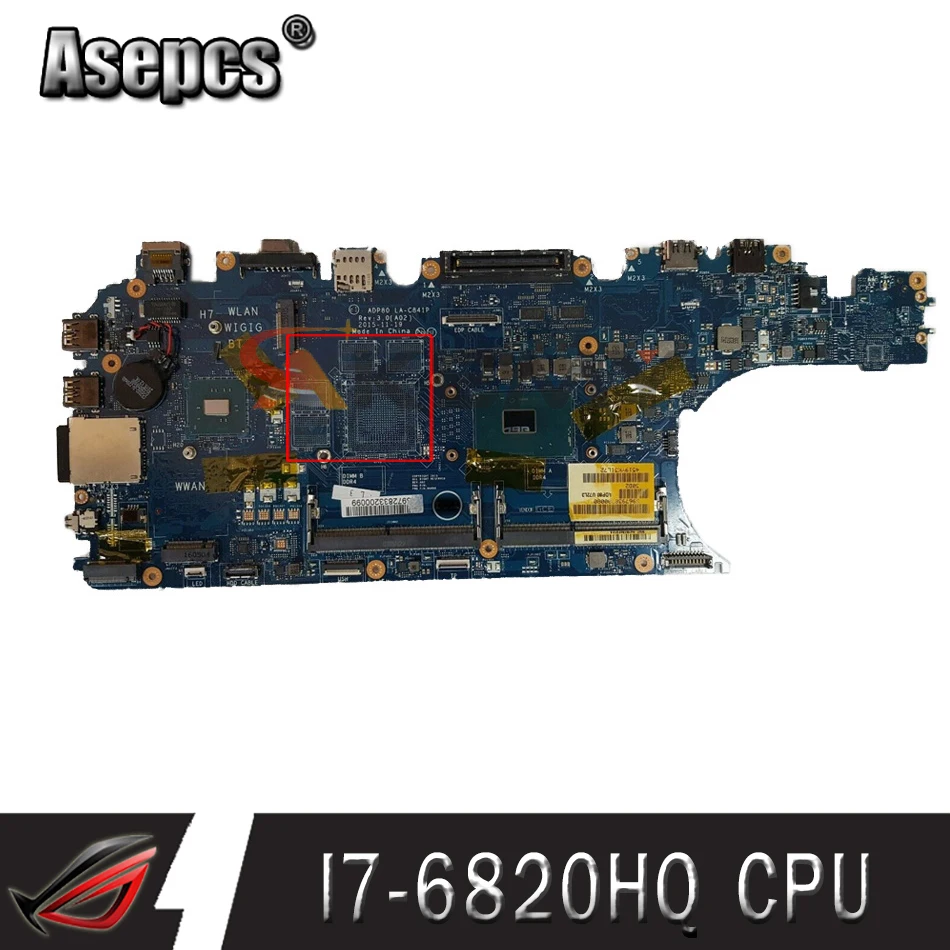Akemy For DELL Latitude E5570 Laptop Motherboard With I7-6820HQ 2.3 GHz CN-0CHM56 0CHM56 CHM56 ADP80 LA-C841P
Akemy For DELL Latitude E5570 Laptop Motherboard With I7-6820HQ 2.3 GHz CN-0CHM56 0CHM56 CHM56 ADP80 LA-C841P