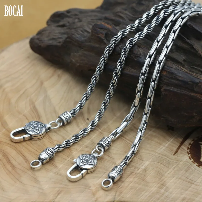 100% real S925 pure silver stylish and simple men's bamboo necklace woven silver chain handmade Thai silver man necklace 3mm
100% real S925 pure silver stylish and simple men's bamboo necklace woven silver chain handmade Thai silver man necklace 3mm