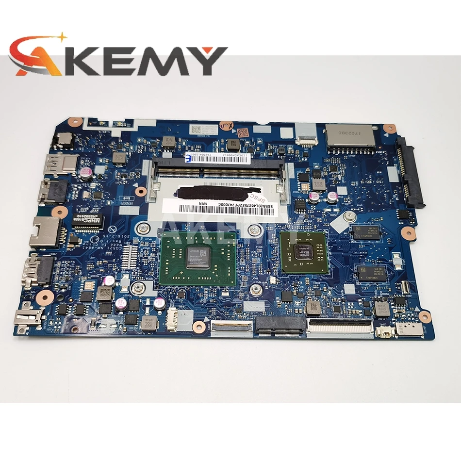 NM-A841 is suitable for Lenovo 110-15ACL notebook motherboard 5B20L46267 5B20L46302 CPU A8-7410 GPU R5 M430 2G 100% tested work
NM-A841 is suitable for Lenovo 110-15ACL notebook motherboard 5B20L46267 5B20L46302 CPU A8-7410 GPU R5 M430 2G 100% tested work