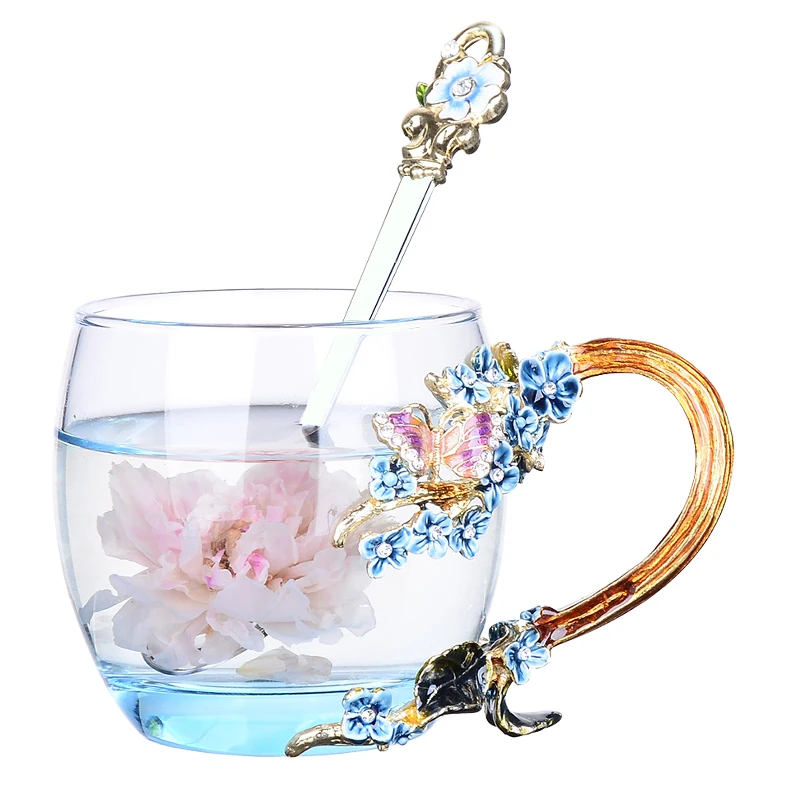 Color Enamel Glass Tea Mugs With Spoon Coffee Milk Cups Plum Blossom Creative Drinkware
Color Enamel Glass Tea Mugs With Spoon Coffee Milk Cups Plum Blossom Creative Drinkware