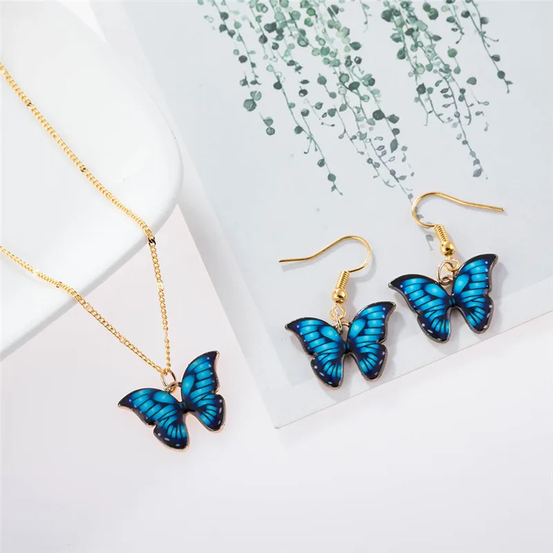 Enamel Wedding Jewelry Sets Lovely Butterfly Charms Necklace Earrings Fashion Jewelry For Women Girls Birthday Gift
Enamel Wedding Jewelry Sets Lovely Butterfly Charms Necklace Earrings Fashion Jewelry For Women Girls Birthday Gift