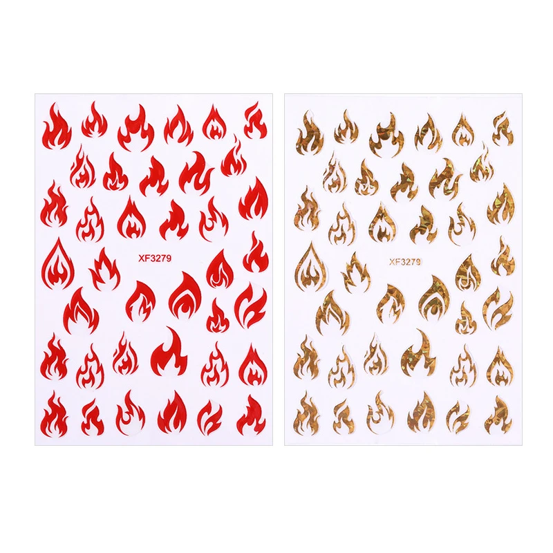 DIY Fashion Flame Laser Gold Silver Nails Sticker Art Decoration Nail Decal for Manicure Fire Sticker for Design Foil 5 Pcs/lot
DIY Fashion Flame Laser Gold Silver Nails Sticker Art Decoration Nail Decal for Manicure Fire Sticker for Design Foil 5 Pcs/lot