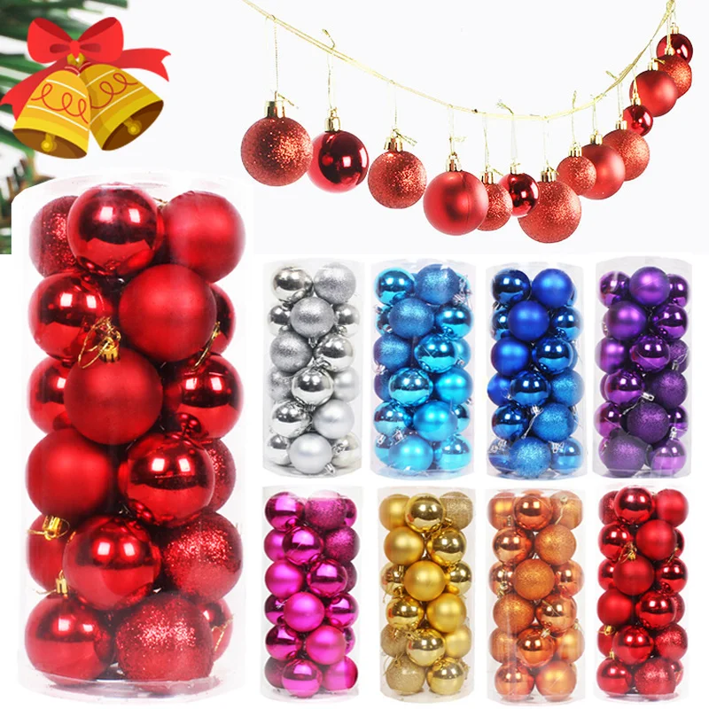 6CM Christmas Ball Ornaments for Xmas Tree Hanging Bauble Ball Decorations Pendant Drop Ornament for Christmas Party New Year
6CM Christmas Ball Ornaments for Xmas Tree Hanging Bauble Ball Decorations Pendant Drop Ornament for Christmas Party New Year