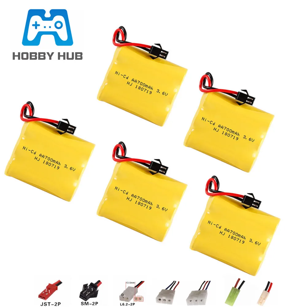 3 6 v 700mah NiCD Батарея для радиоуправляемой лодки автомобиля электрические игрушки