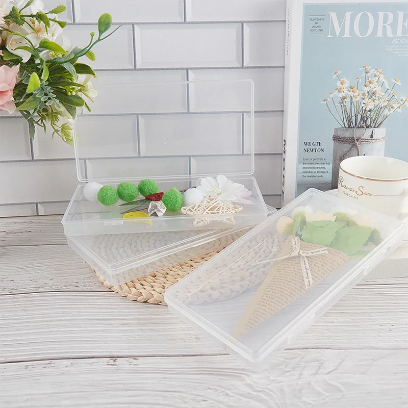Rectangular Pp Transparent Plastic Stationery Accessories Mask Dust Storage Box Simple Transparent Large Desktop Storage Box
Rectangular Pp Transparent Plastic Stationery Accessories Mask Dust Storage Box Simple Transparent Large Desktop Storage Box