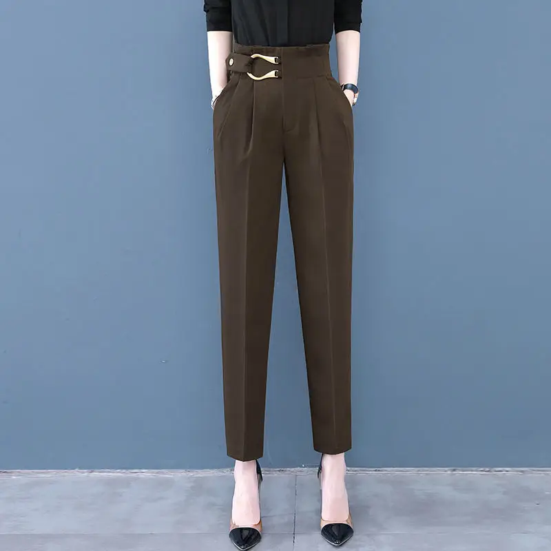 New Flower Bud Waist Office Lady Suit Pants Women Casual Suit Trousers Carrot Pants High Waist Straight Ankle-Length Harem Pants
New Flower Bud Waist Office Lady Suit Pants Women Casual Suit Trousers Carrot Pants High Waist Straight Ankle-Length Harem Pants
