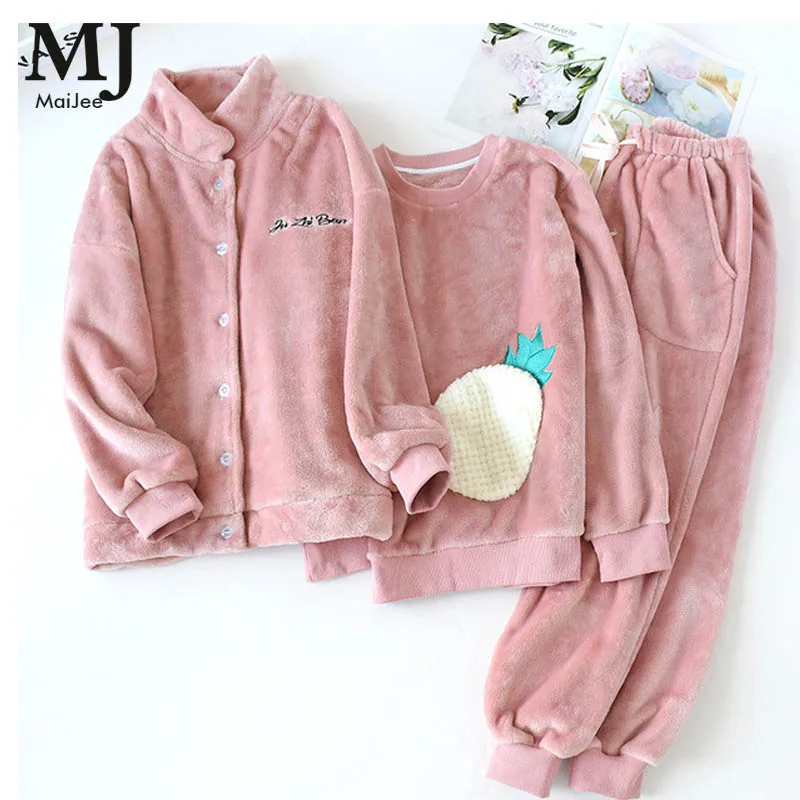 MJ172A 3Pic Flannel Sleepwea Winter Pajama Set Thickening Pink Pajamas Pyjama Women Pijama Mujer Pijamas Entero Pyjamas Feminino
MJ172A 3Pic Flannel Sleepwea Winter Pajama Set Thickening Pink Pajamas Pyjama Women Pijama Mujer Pijamas Entero Pyjamas Feminino