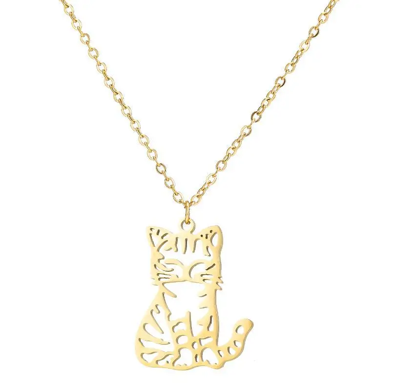 Aroutty New Stainless Steel Pendant Necklace Cute Hollow Animal Cat Clavicle Chain For Woomen Collar Mujer Бижутерия Для Женщин
Aroutty New Stainless Steel Pendant Necklace Cute Hollow Animal Cat Clavicle Chain For Woomen Collar Mujer Бижутерия Для Женщин
