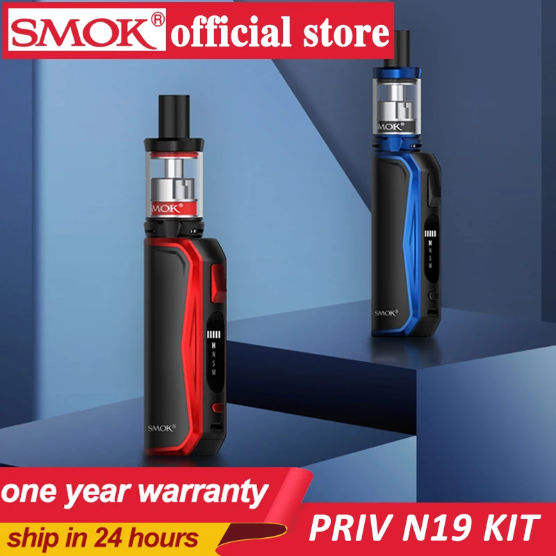 Оригинальный SMOK Priv N19 комплект 1200 мАч батарея M/S/N/H 5 30 Вт 2 мл Nord 19 бак Mesh 0.6ohm 0.8ohm