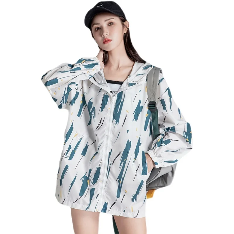 #9132 Long Sleeved Sunscreen Jackets Women Summer Thin Coat Korean Style Loose Striped Print Hooded Sunscreen Tops Girls Hoodie
#9132 Long Sleeved Sunscreen Jackets Women Summer Thin Coat Korean Style Loose Striped Print Hooded Sunscreen Tops Girls Hoodie