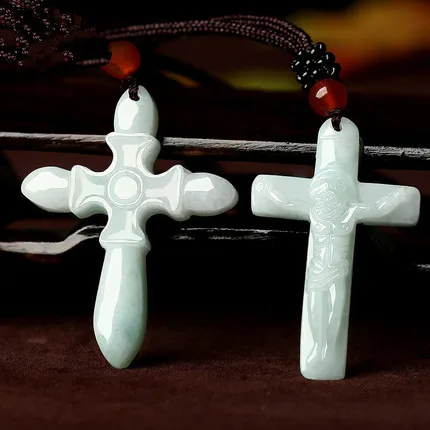 1pc Natural Emerald Jesus Cross Jade Pendant Beads Necklace Charm Jewellery Fashion Hand-Carved Man Woman Luck Amulet Gifts NEW
1pc Natural Emerald Jesus Cross Jade Pendant Beads Necklace Charm Jewellery Fashion Hand-Carved Man Woman Luck Amulet Gifts NEW