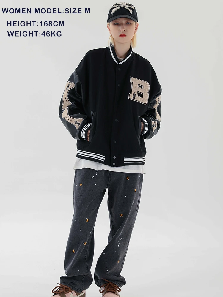 Hip Hop Furry Bone Patchwork Color Block Jackets Mens Harajuku Streetwear Bomber Jacket Men Baseball Coats dropshipping 
Hip Hop Furry Bone Patchwork Color Block Jackets Mens Harajuku Streetwear Bomber Jacket Men Baseball Coats dropshipping