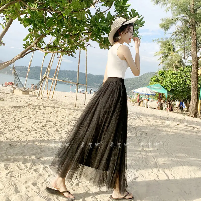 Gauze skirt female spring and summer new Korean version thin A-line skirt medium length gauze skirt student pengpeng skirt fairy
Gauze skirt female spring and summer new Korean version thin A-line skirt medium length gauze skirt student pengpeng skirt fairy