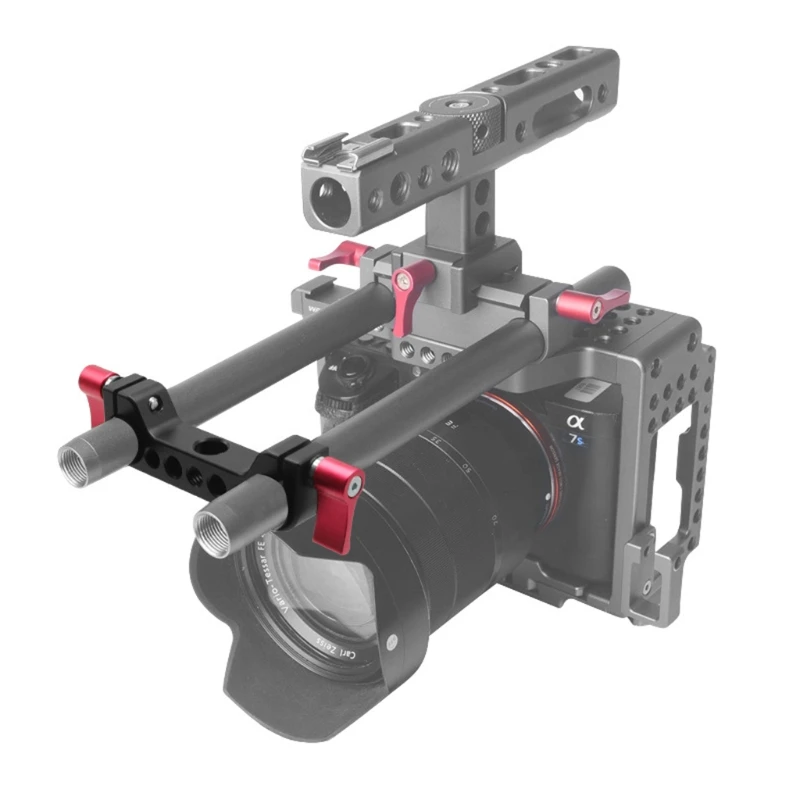 KX4A 15mm Double Hole Pipe Clamp Rail Connector SLR Camera Parallel Dual-Hole Multi-Function Pipe Clamp for 15mm DSLR Camera Rig
KX4A 15mm Double Hole Pipe Clamp Rail Connector SLR Camera Parallel Dual-Hole Multi-Function Pipe Clamp for 15mm DSLR Camera Rig