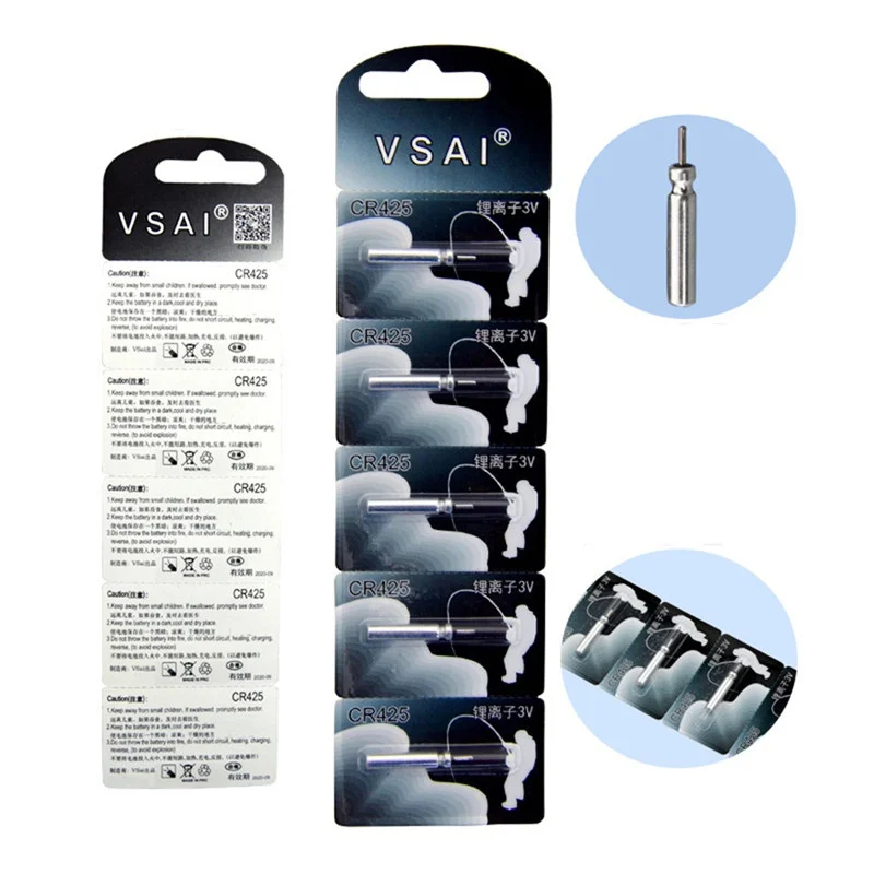 5pcs/lot CR425 Batteries Fishing Float 3V Night Light Lithium Pin Cells LED Fishing Float Accessories Fishing Tools Tackles 
5pcs/lot CR425 Batteries Fishing Float 3V Night Light Lithium Pin Cells LED Fishing Float Accessories Fishing Tools Tackles