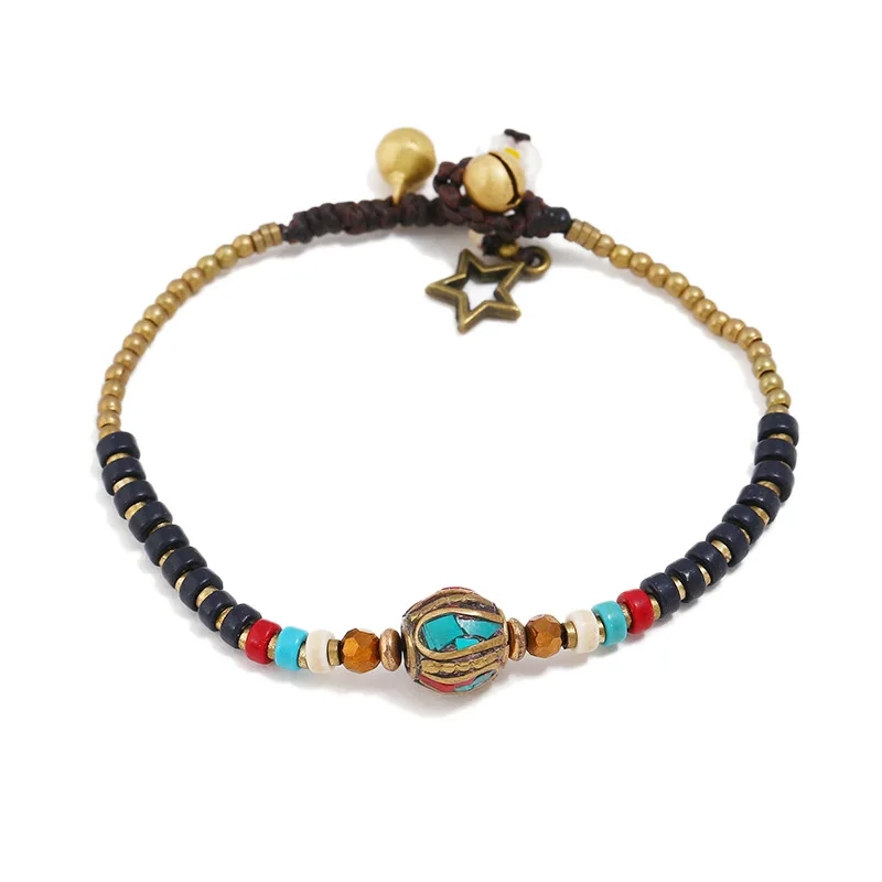 New Quality Bohemian Gemstone Multicolor Bracelet Womens Retro Braided Rope Beaded Bracelet Adjustable Ethnic Jewelry Gift
New Quality Bohemian Gemstone Multicolor Bracelet Womens Retro Braided Rope Beaded Bracelet Adjustable Ethnic Jewelry Gift