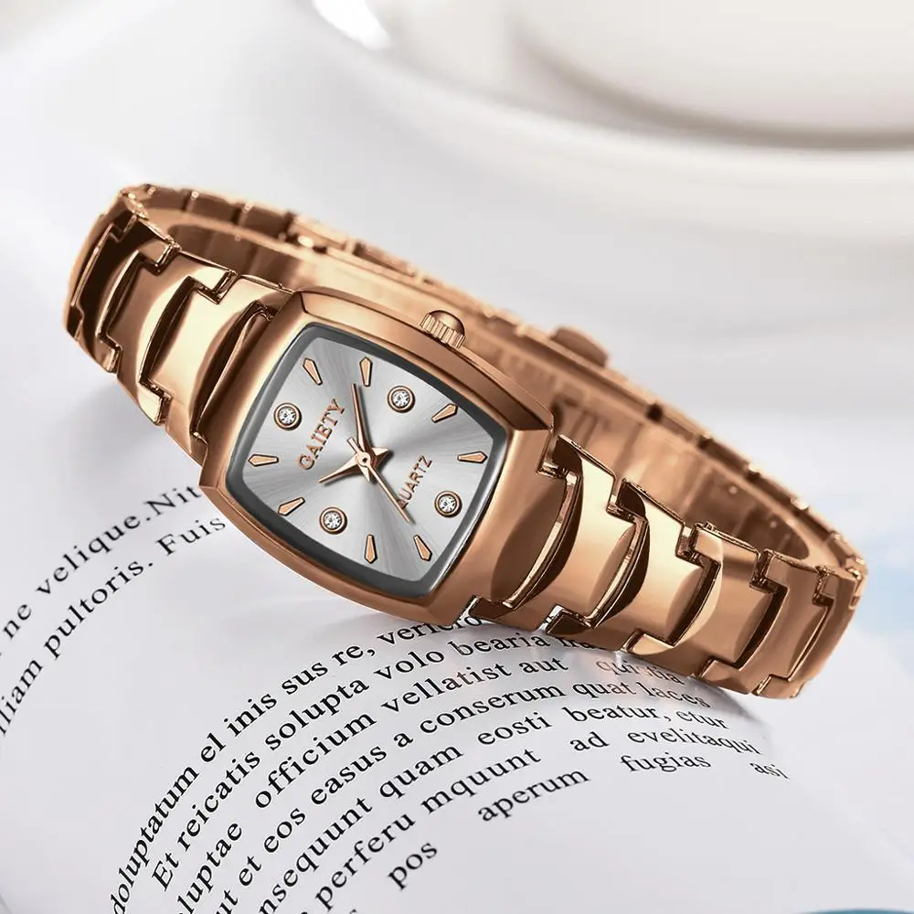 Женские часы браслет из розового золота Модные Роскошные наручные нержавеющей